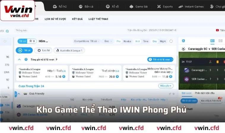 Thể Thao VWIN 2025 - Chơi Game Hay Thưởng Quà Liền Tay 2 Kho Game Thể Thao VWIN Phong Phú Bậc Nhất Thị Trường